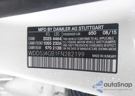 2015 Mercedes-Benz Cla 250 4Matic from USA, damaged, VIN WDDSJ4GB1FN282199